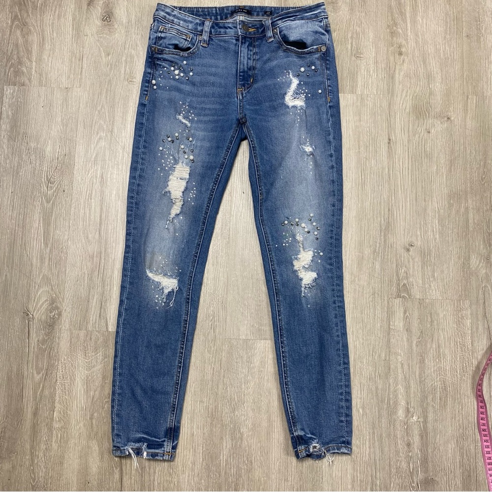 Miss Me Bedazzled McBling distressed Jeans